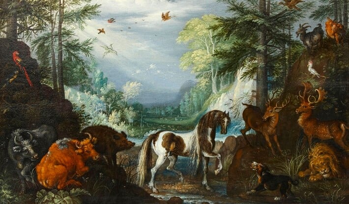 'Paradise Landscape', Old Master painting by Roelandt Savery