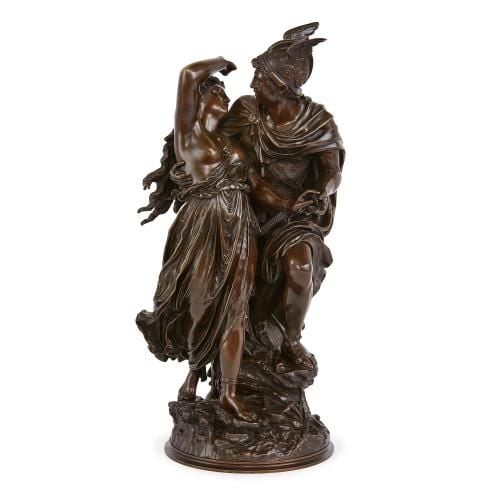 Patinated bronze of Perseus freeing Andromeda by Grégoire