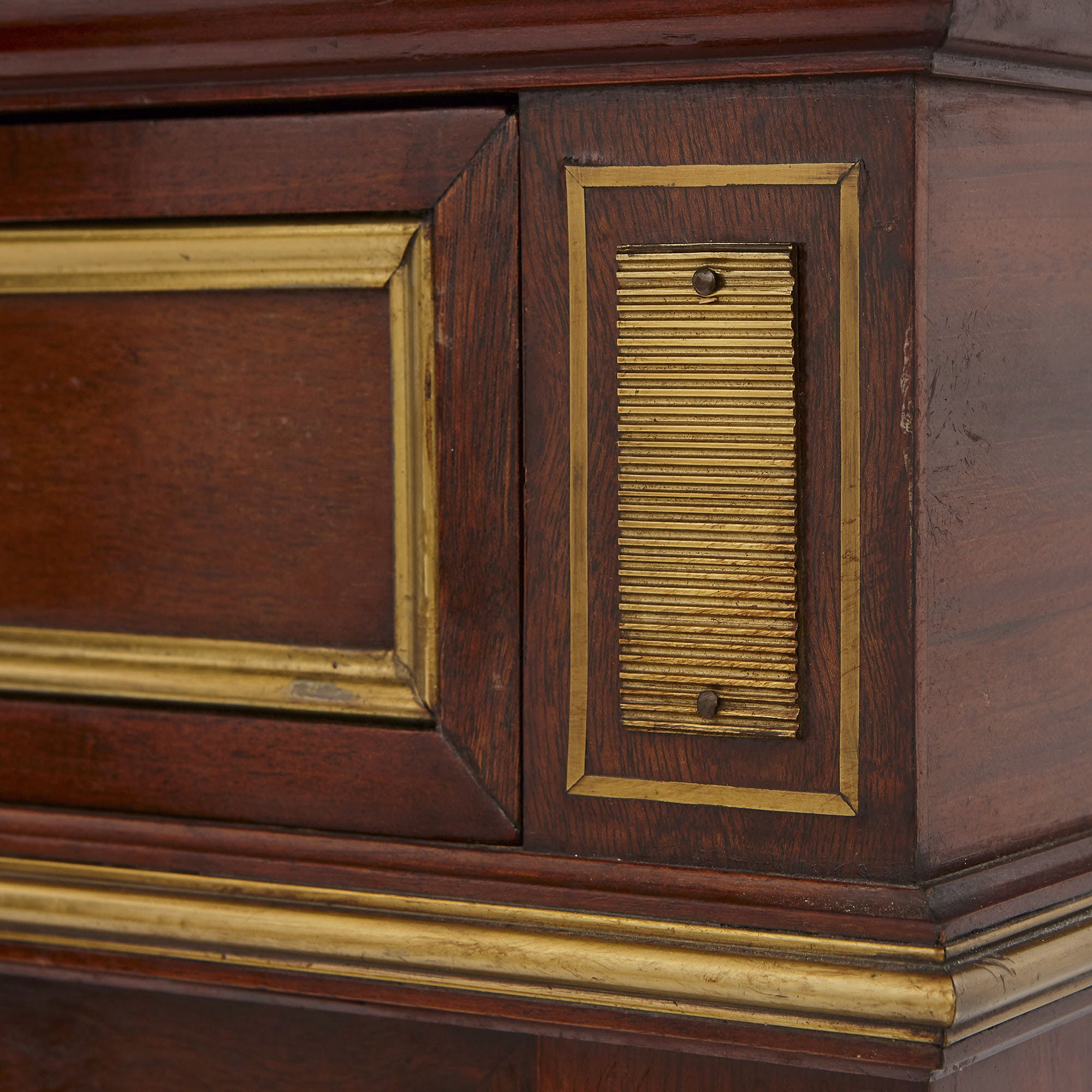 Pair Of Large Russian Neoclassical Style Mahogany Bookcases