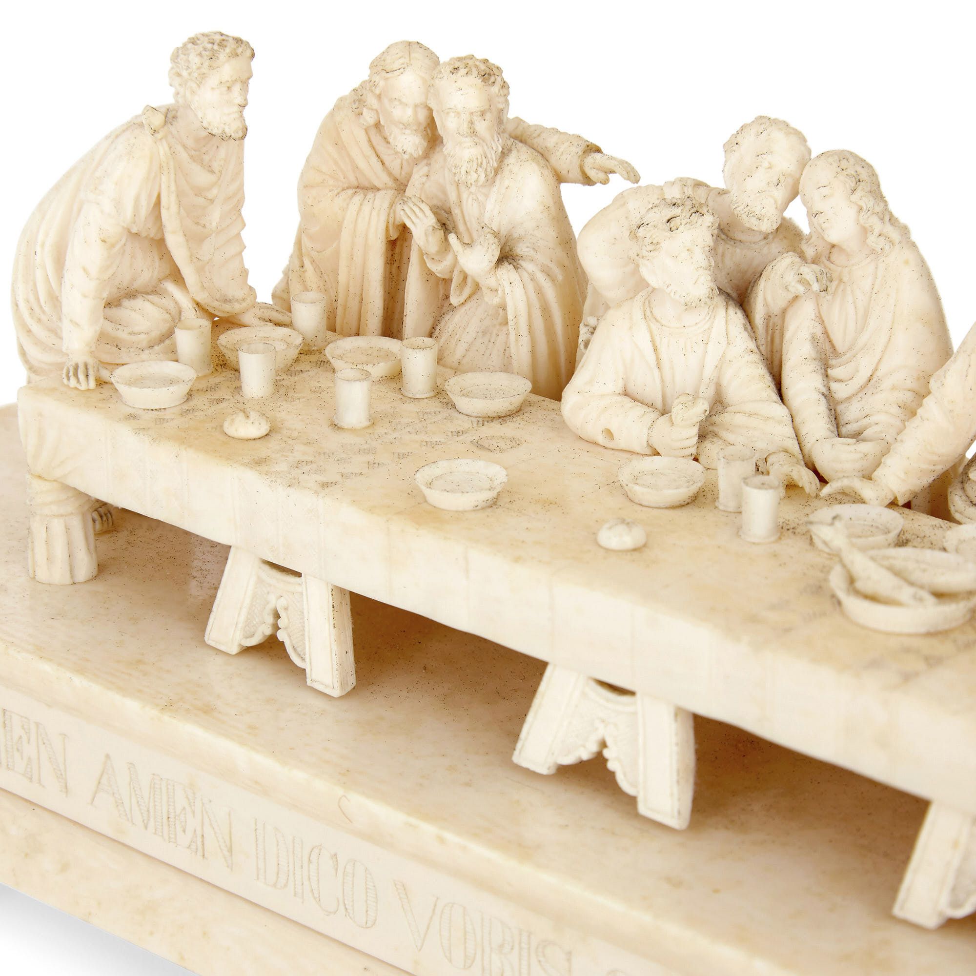 Carved Ivory Group After Da Vinci S The Last Supper Mayfair Gallery 'ivory sculpture' was created by raphael kirchner in art nouveau (modern) style. carved ivory group after da vinci s