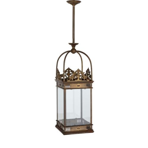 French Neoclassical style brass lantern