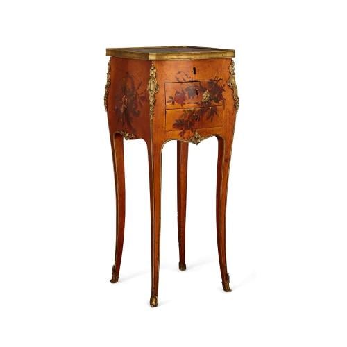 Transitional style ormolu mounted antique side table