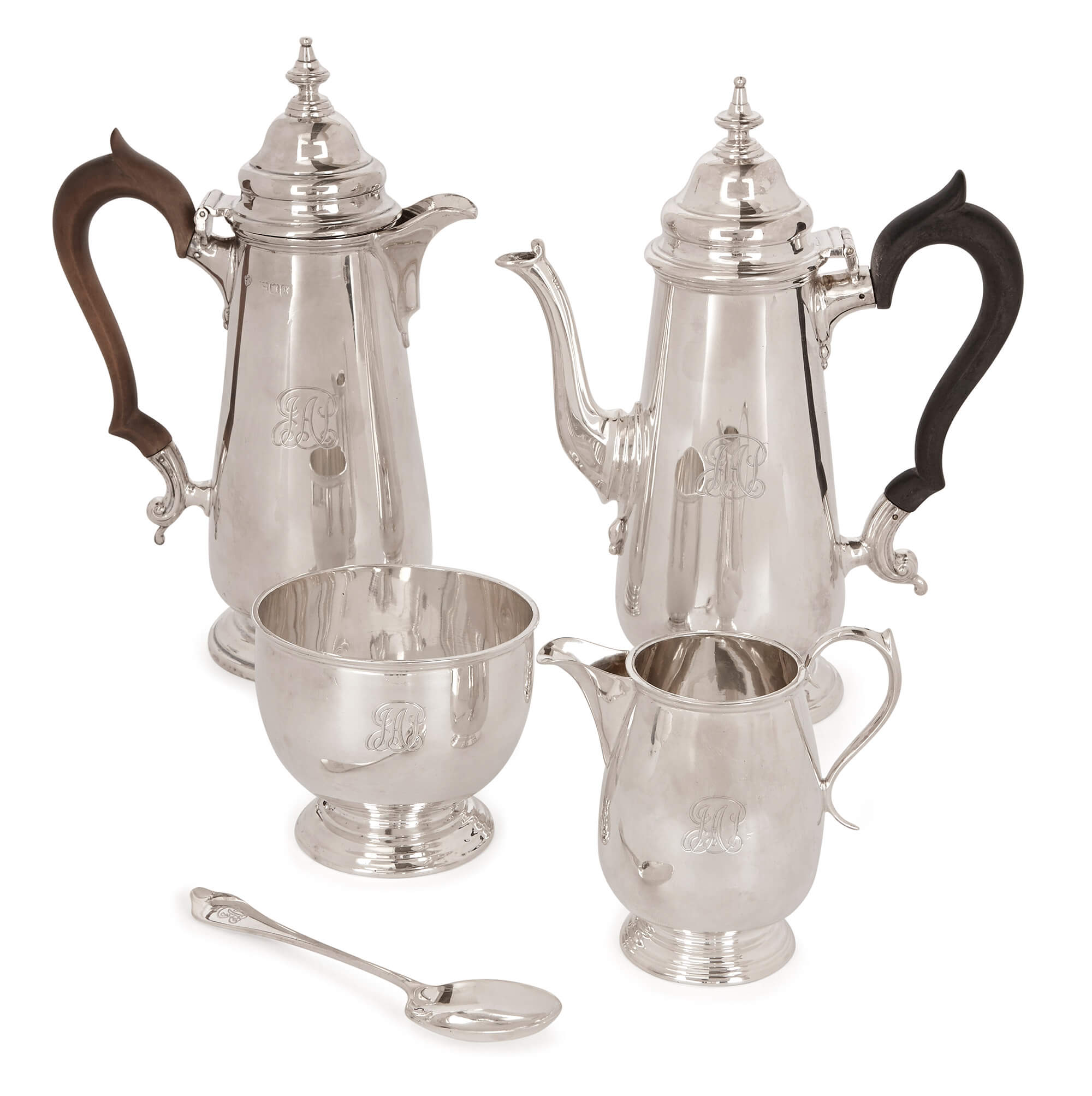 Sterling silver coffee deals and tea set