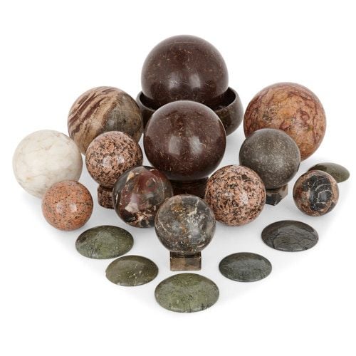 Collection of twenty-four sculpted specimen stones