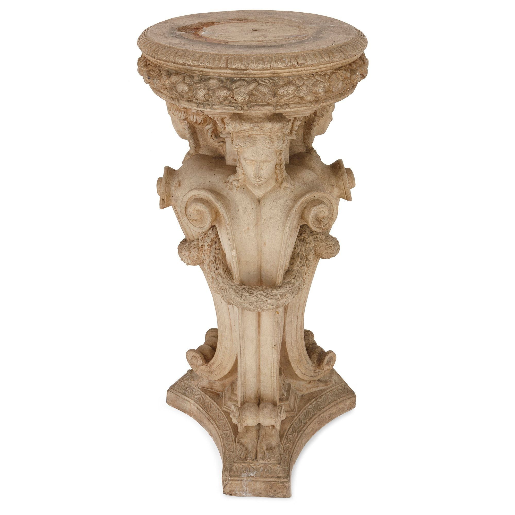 Italian terracotta pedestal by Manifattura di Signa | Mayfair Gallery