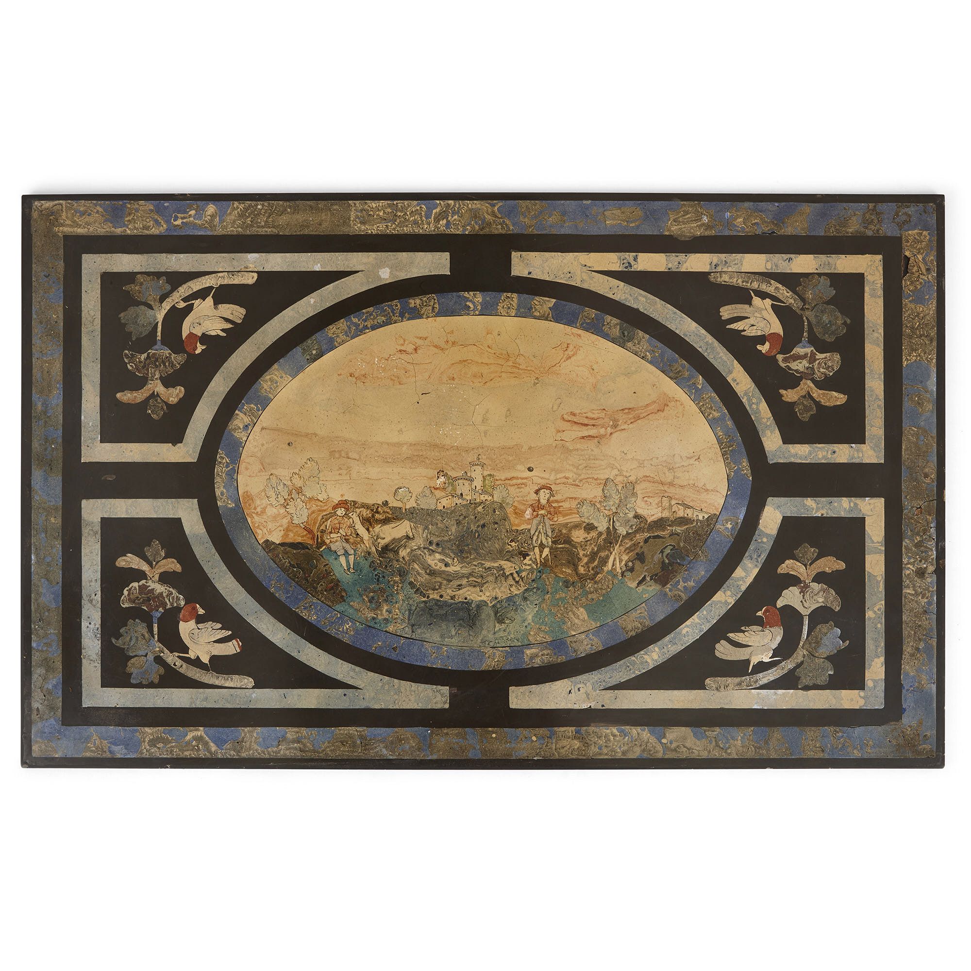 Italian Scagliola Top Coffee Table | Chairish