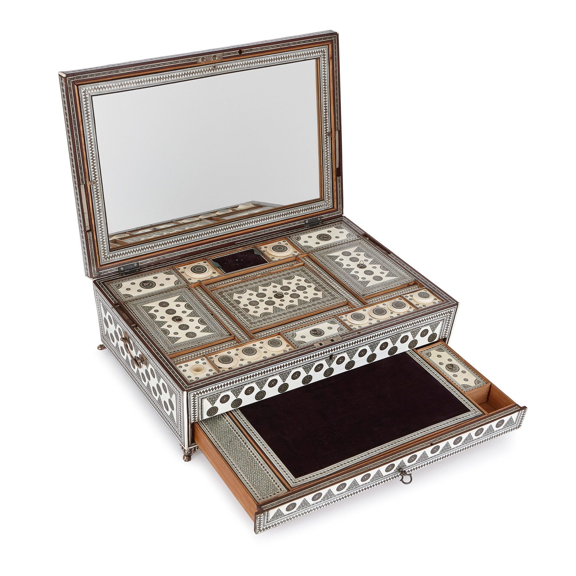 Anglo Indian Vizagapatam ivory antique sewing box Mayfair Gallery