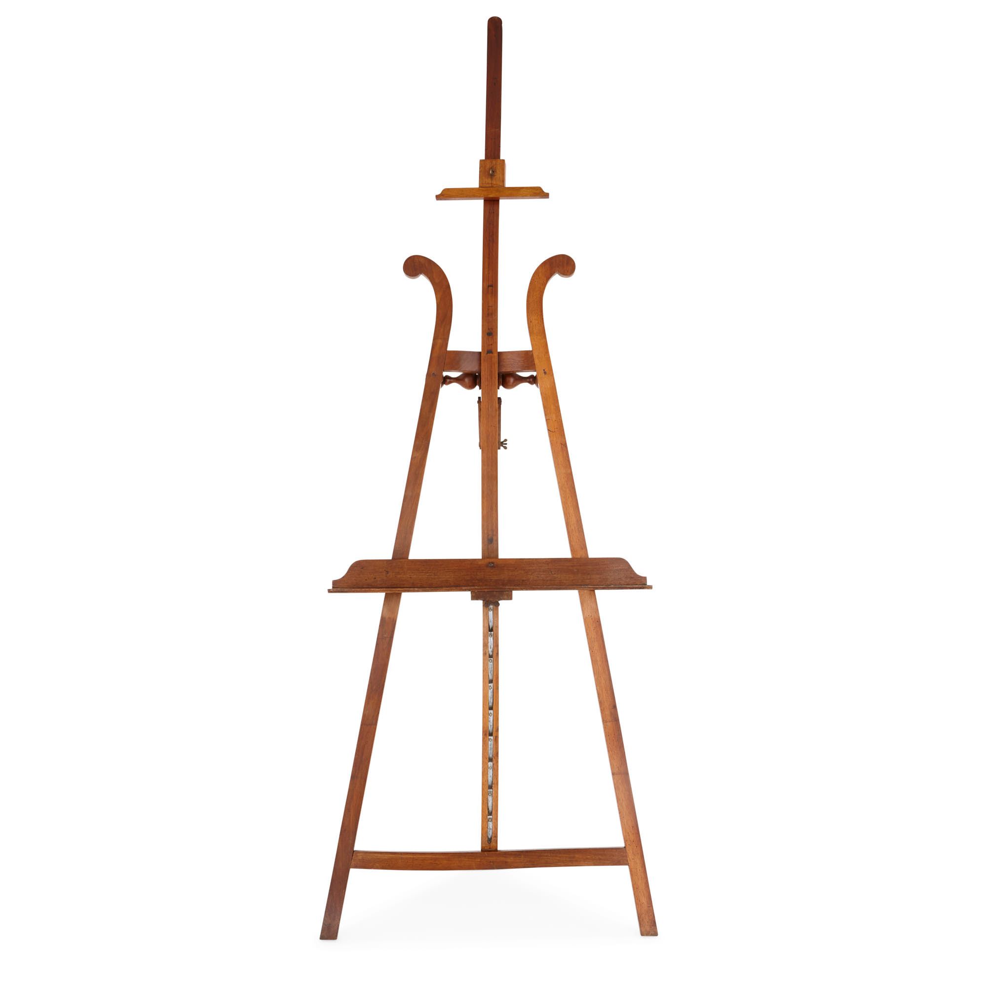 Antique French walnut wood artist's easel | Mayfair Gallery