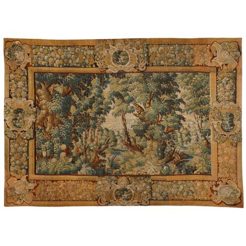 Very large 17th Century Flemish verdure tapestry