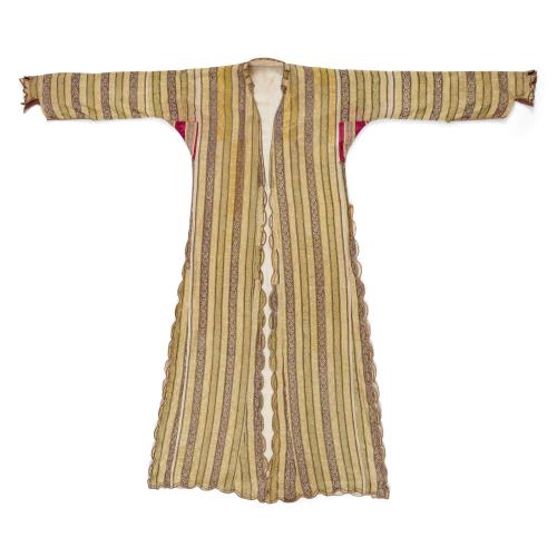 An Ottoman period metal thread embroidered antique kaftan