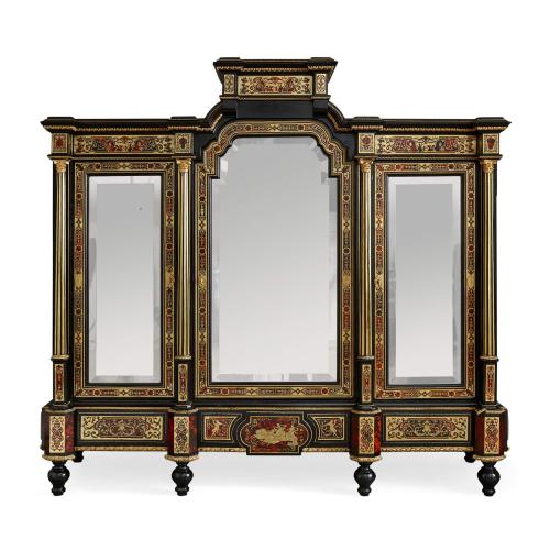 Napoleon III period antique French Boulle marquetry cabinet 