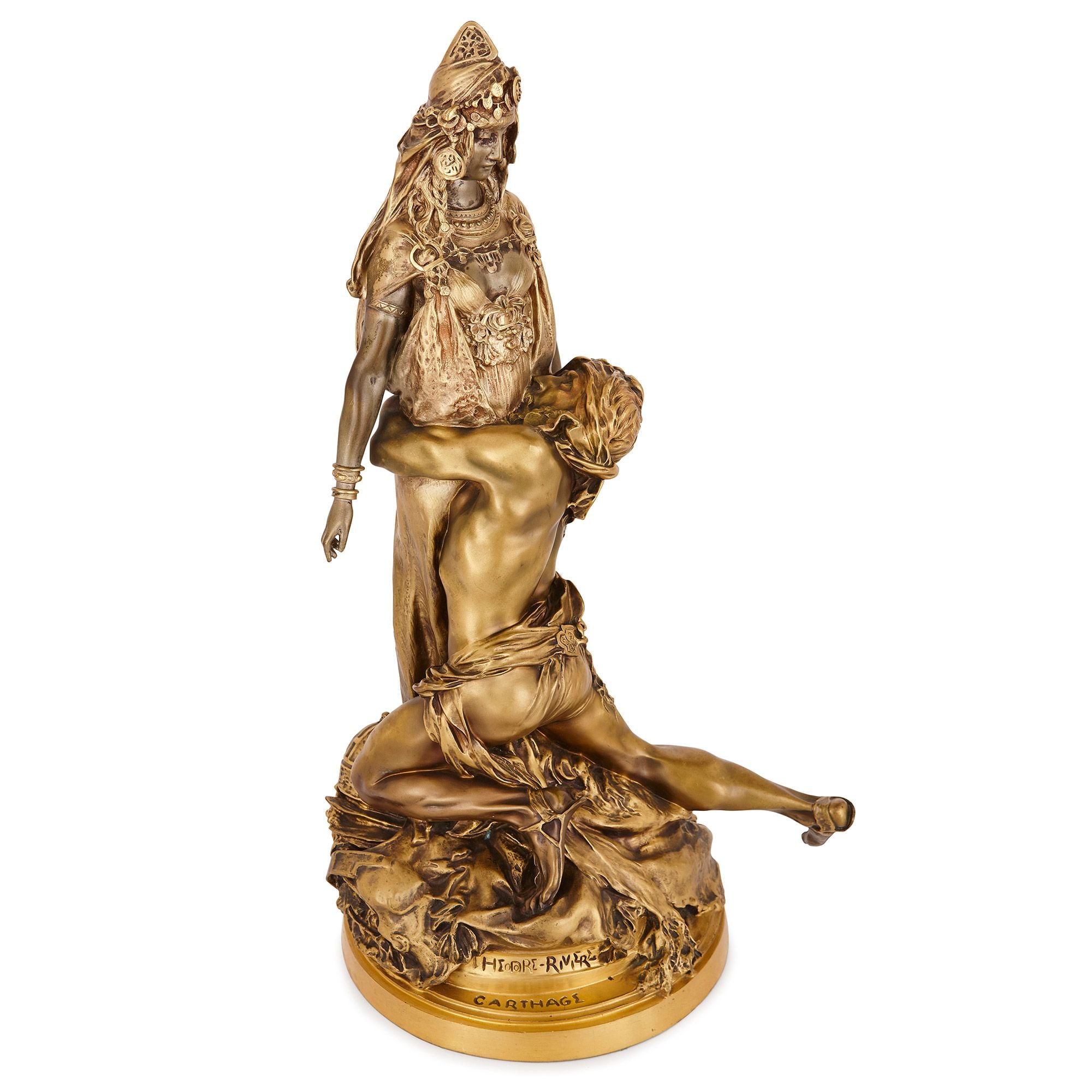 Carthage', orientalist ormolu sculpture by Theodore Riviere