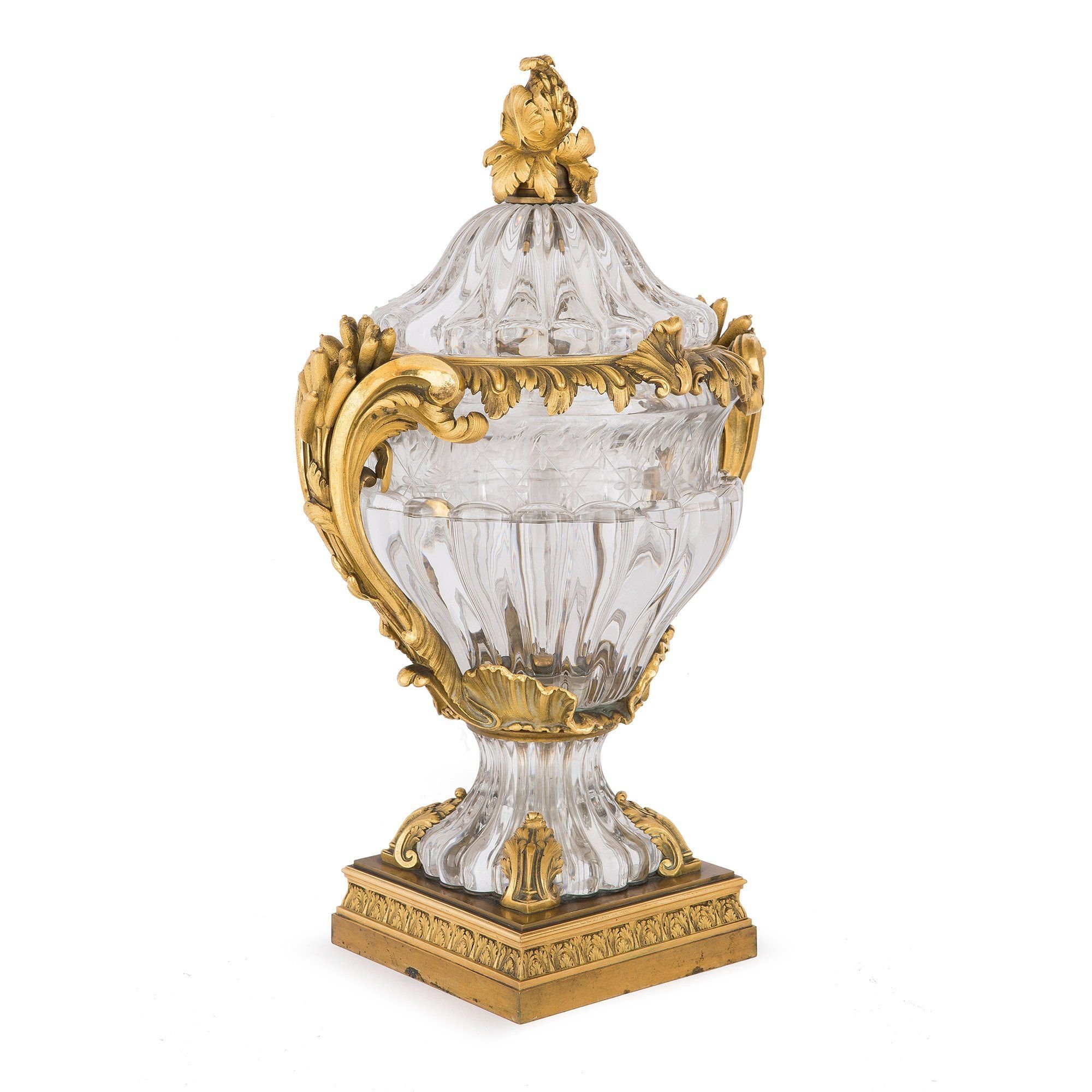 Ormolu mounted antique glass vase by Baccarat Mayfair Gallery