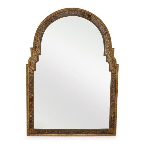 Italian giltwood Louis XIV style antique mirror 