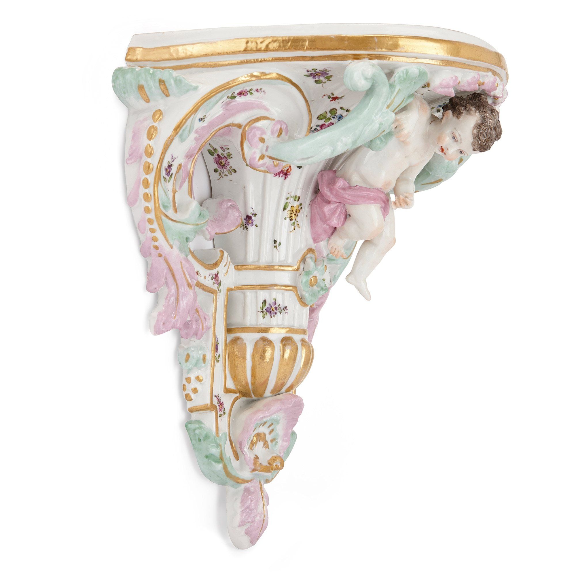 Pair of antique porcelain wall brackets by Samson et Cie Mayfair Gallery