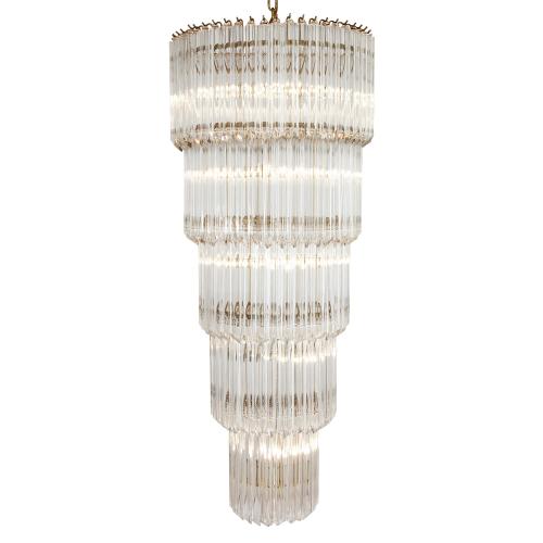 Large mid-century Italian Murano glass chandelier by Camer