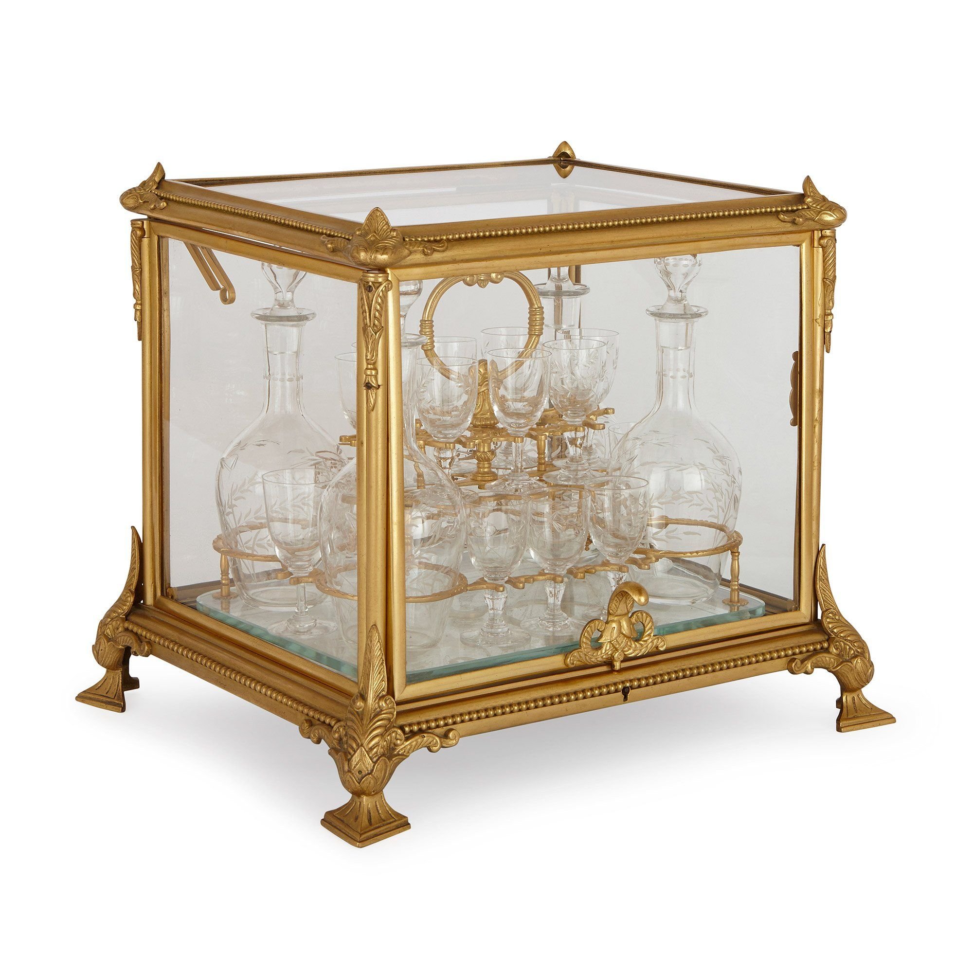 Antique French Liqueur Set In An Ormolu And Gl Casket Mayfair Antique French Liqueur Set In An Ormolu