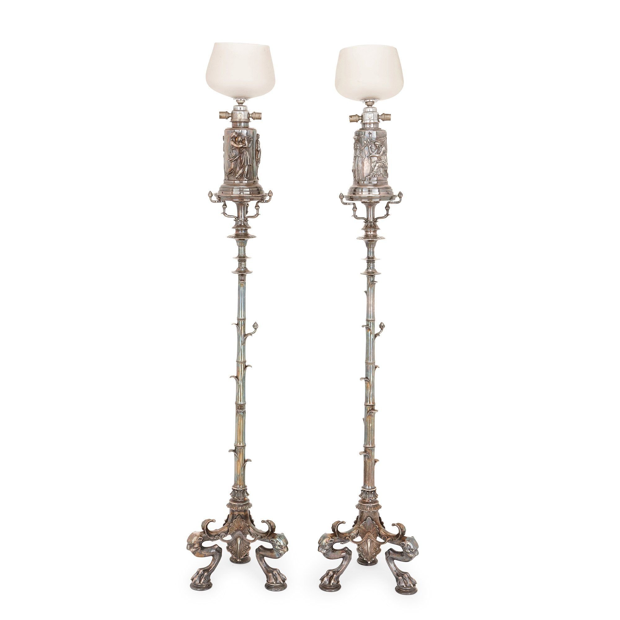 Antique french shop floor lamp