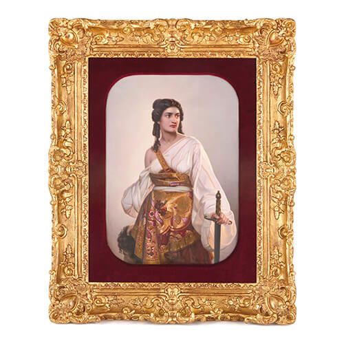 'Judith', large antique KPM porcelain plaque after Riedel