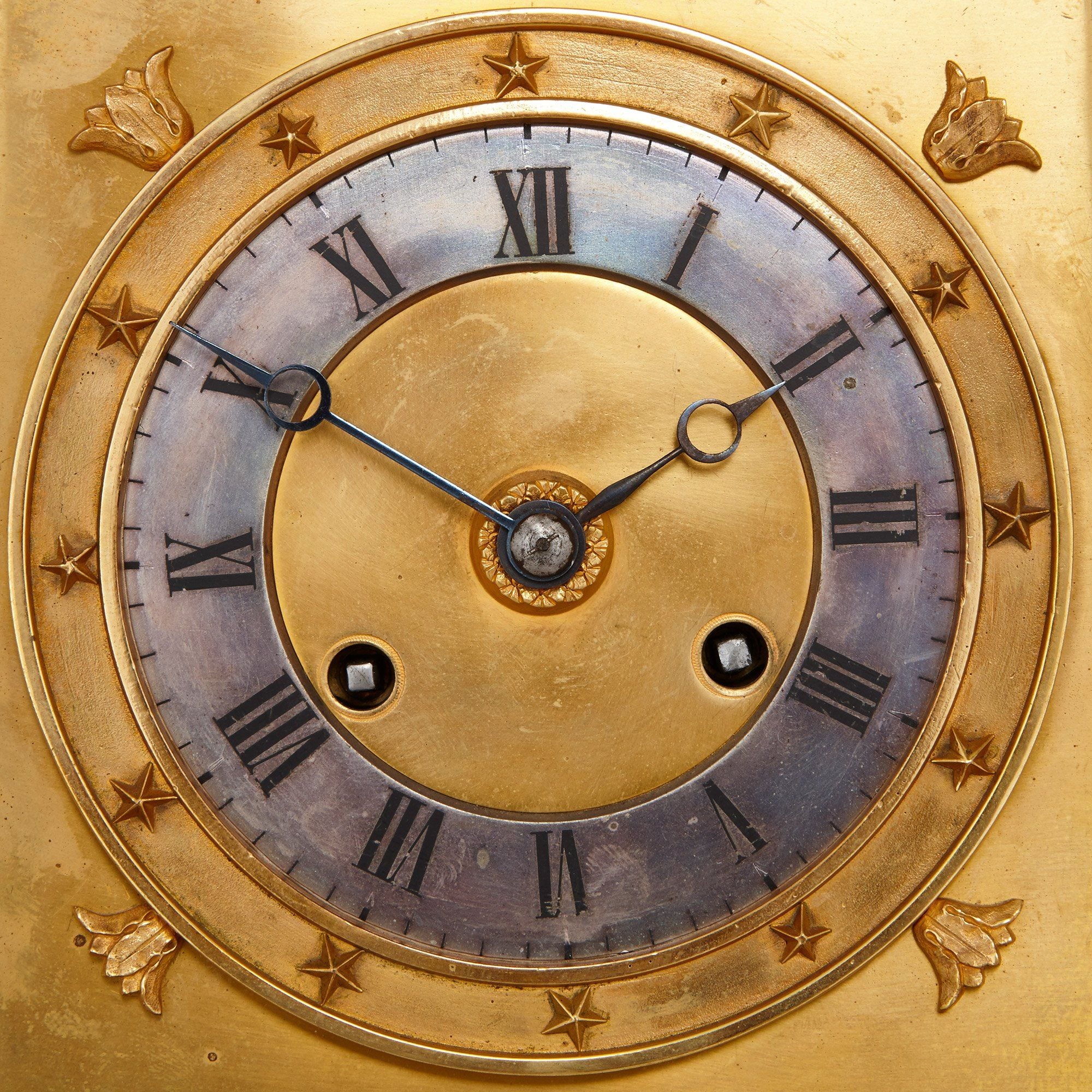 Antique French Empire period gilt bronze mantel clock Mayfair Gallery