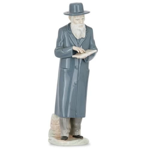 Antique European porcelain figure of a Jewish Rabbi