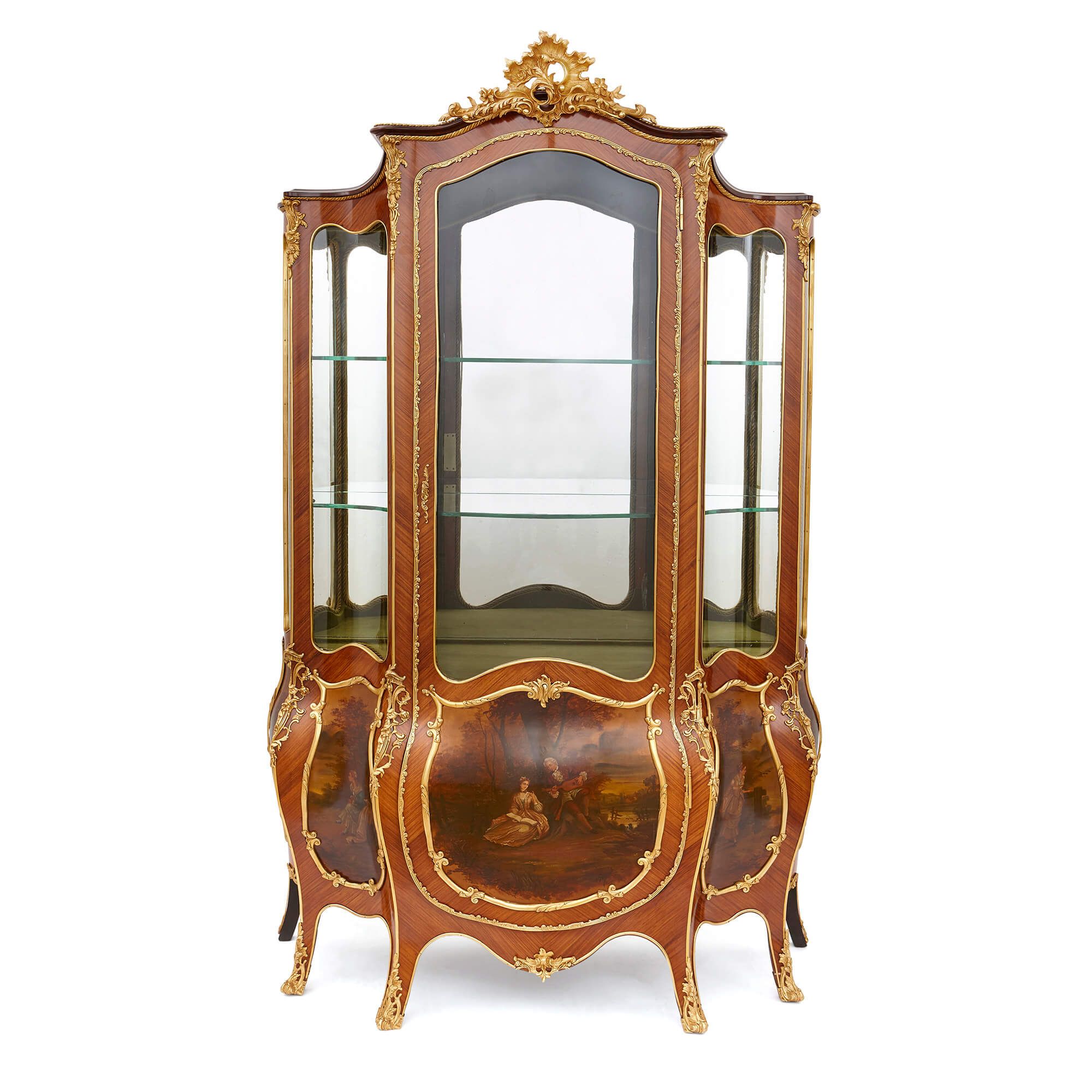 Louis Xv Style Ormolu And Vernis Martin Vitrine Cabinet Mayfair