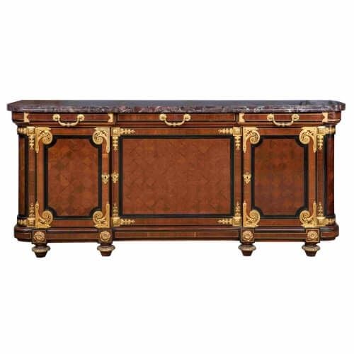 Ormolu and mahogany buffet cabinet, attributed to Mercier Frères