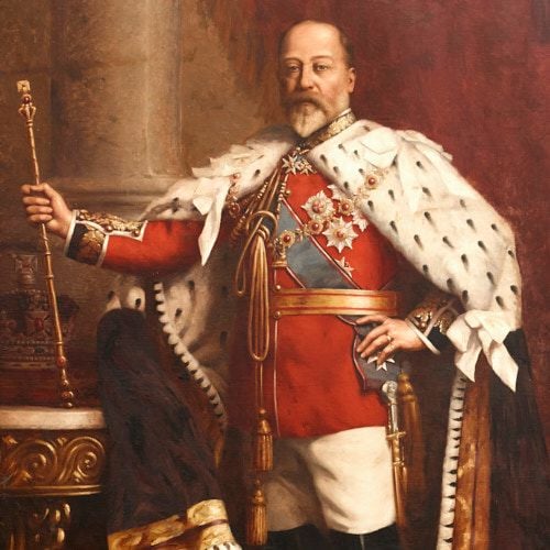 Large oil painting of King Edward VII, attributed to Willis Mayfair
