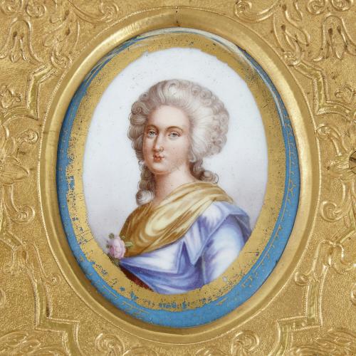 Ormolu and Sèvres style porcelain ebonised wood guéridon | Mayfair Gallery