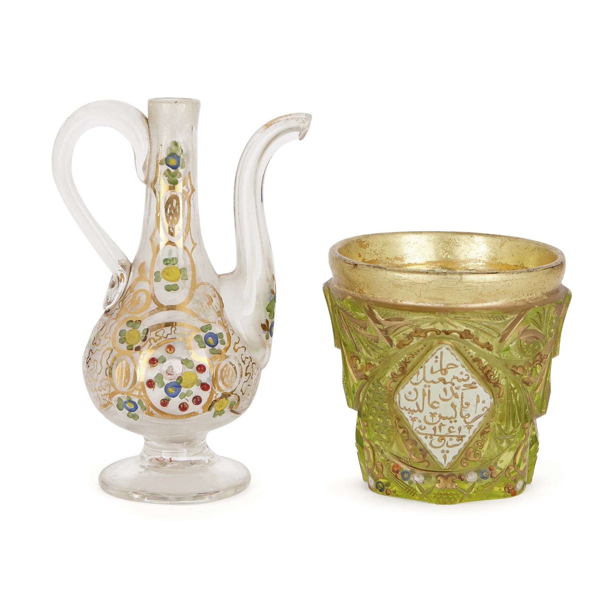 Collection of antique Bohemian glass objects | Mayfair Gallery