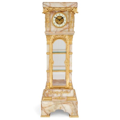 Ormolu Mounted White Onyx Pedestal Clock Mayfair Gallery Pricing and identification guides for ormolu clock. ormolu mounted white onyx pedestal clock