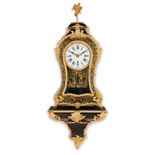 Antique ormolu mounted Boulle cartel clock