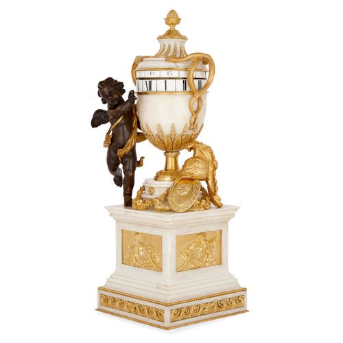 Large Louis XVI style cercle tournant mantel clock by Leroy | Mayfair ...
