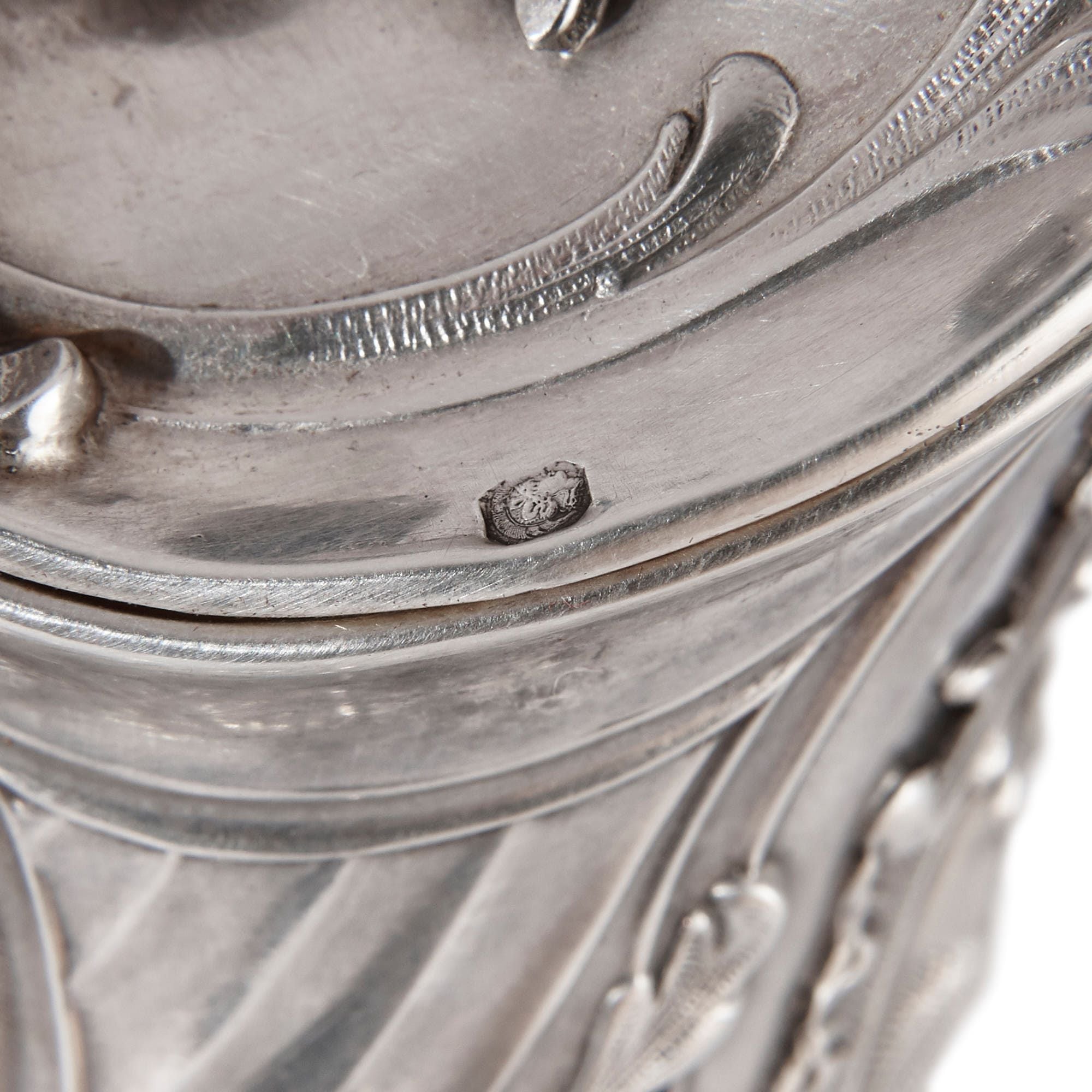 Pair of silver and crystal claret jugs by Victor Boivin | Mayfair