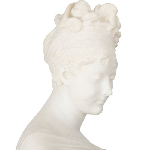 Large marble bust of Madame Récamier after Chinard | Mayfair Gallery
