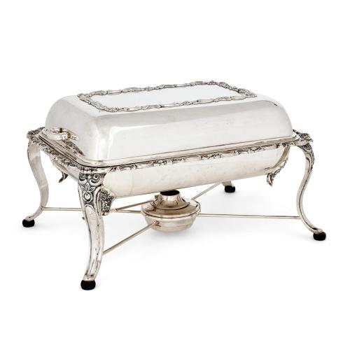 Antique German sterling silver chafing dish