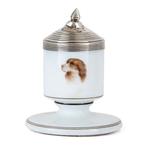 Collection of five dog-themed inkwells | Mayfair Gallery