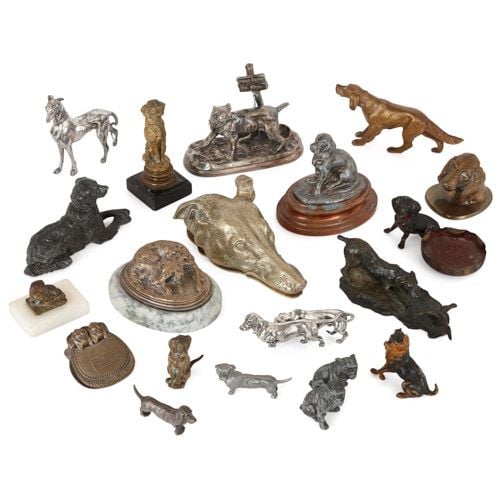 Eclectic collection of twenty dog-themed objects