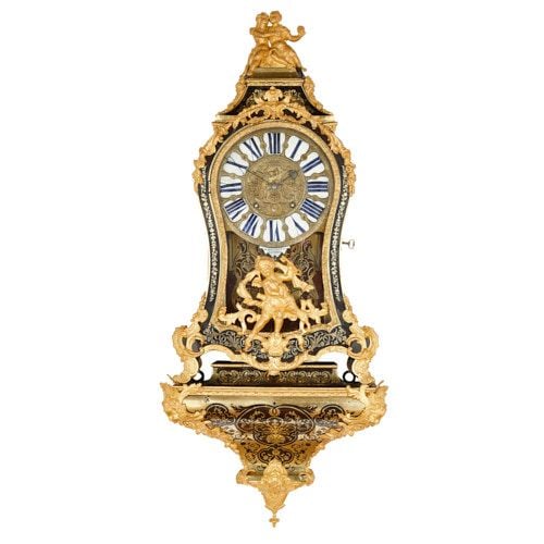 Large ormolu mounted Boulle bracket clock by Brezagez and Marchand