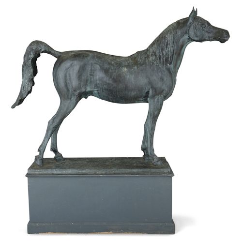 Large patinated bronze horse sculpture by James Osborne