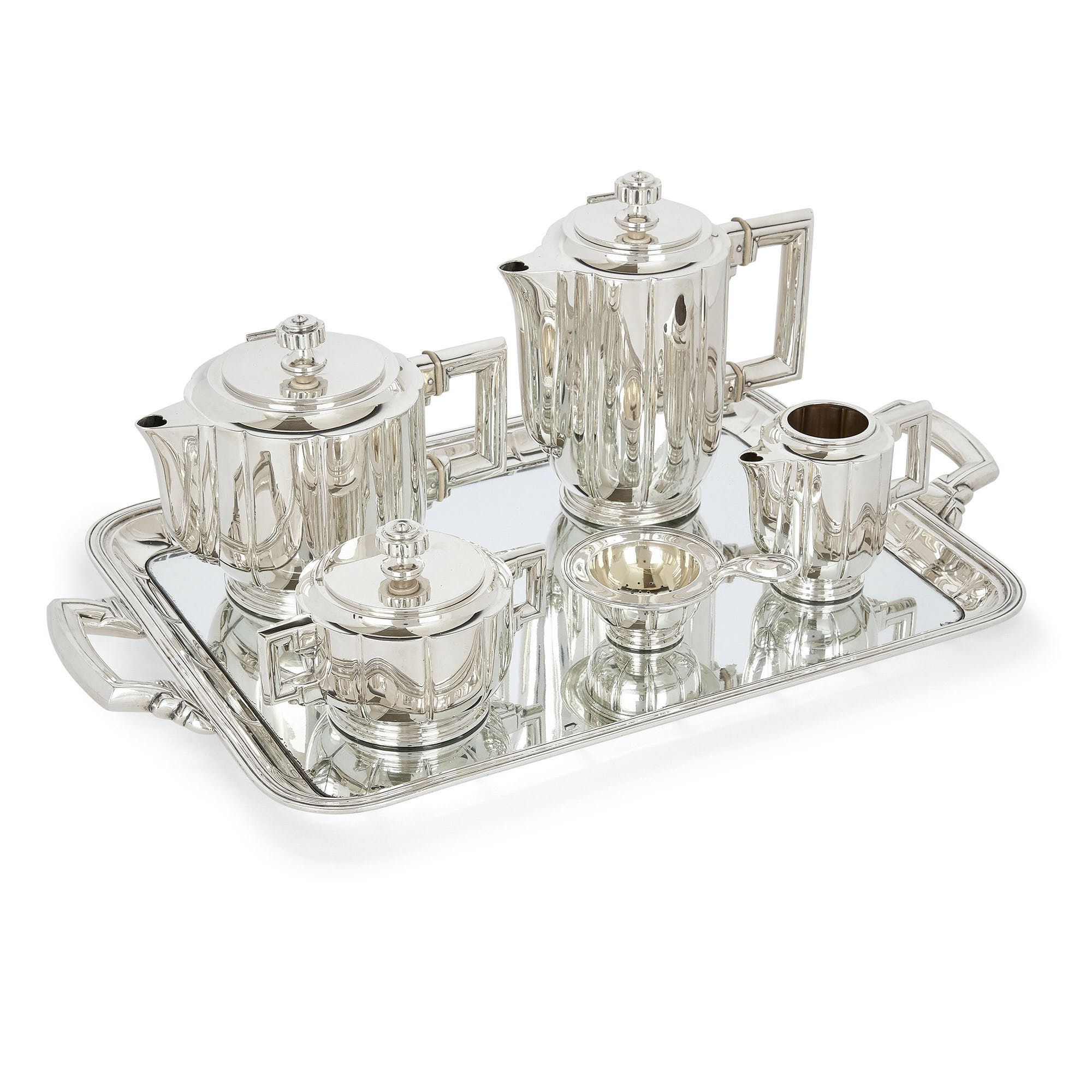 Ware Tea Cup Set Metal Service Silver Tray Interior Home Kitchen a  Beautiful Provence Style Porcelain Stock Photo - Image of clean, provence:  66311346