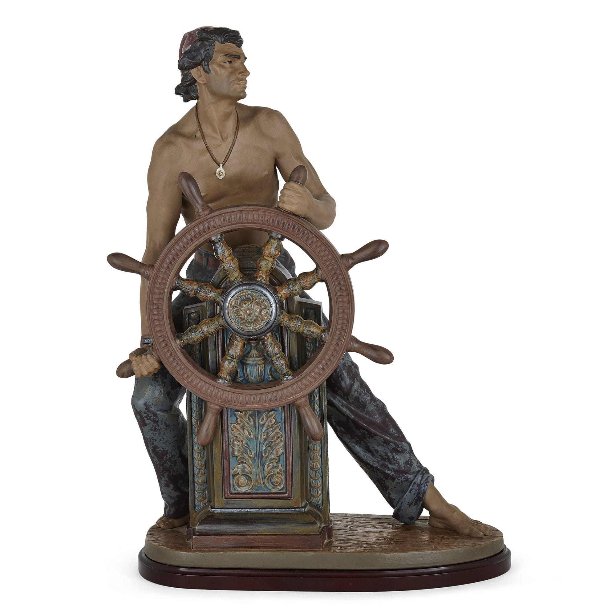 Spanish ceramic sculpture of a seafarer by Lladró