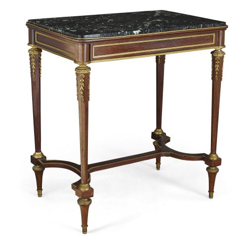 Ormolu and marble mounted side table by Thiébaut Frères