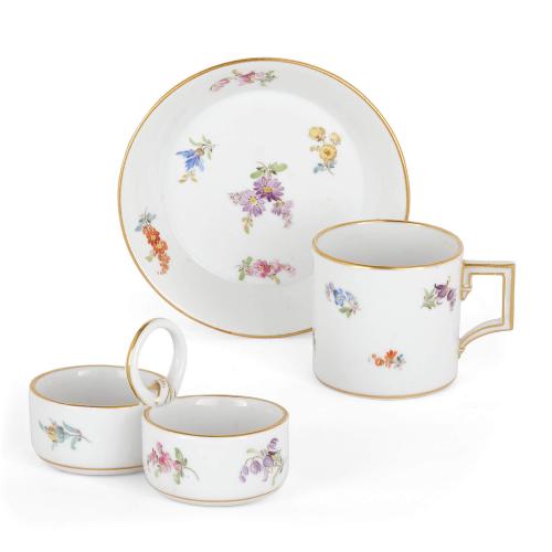 Meissen porcelain 68-piece composite dinner and dessert service