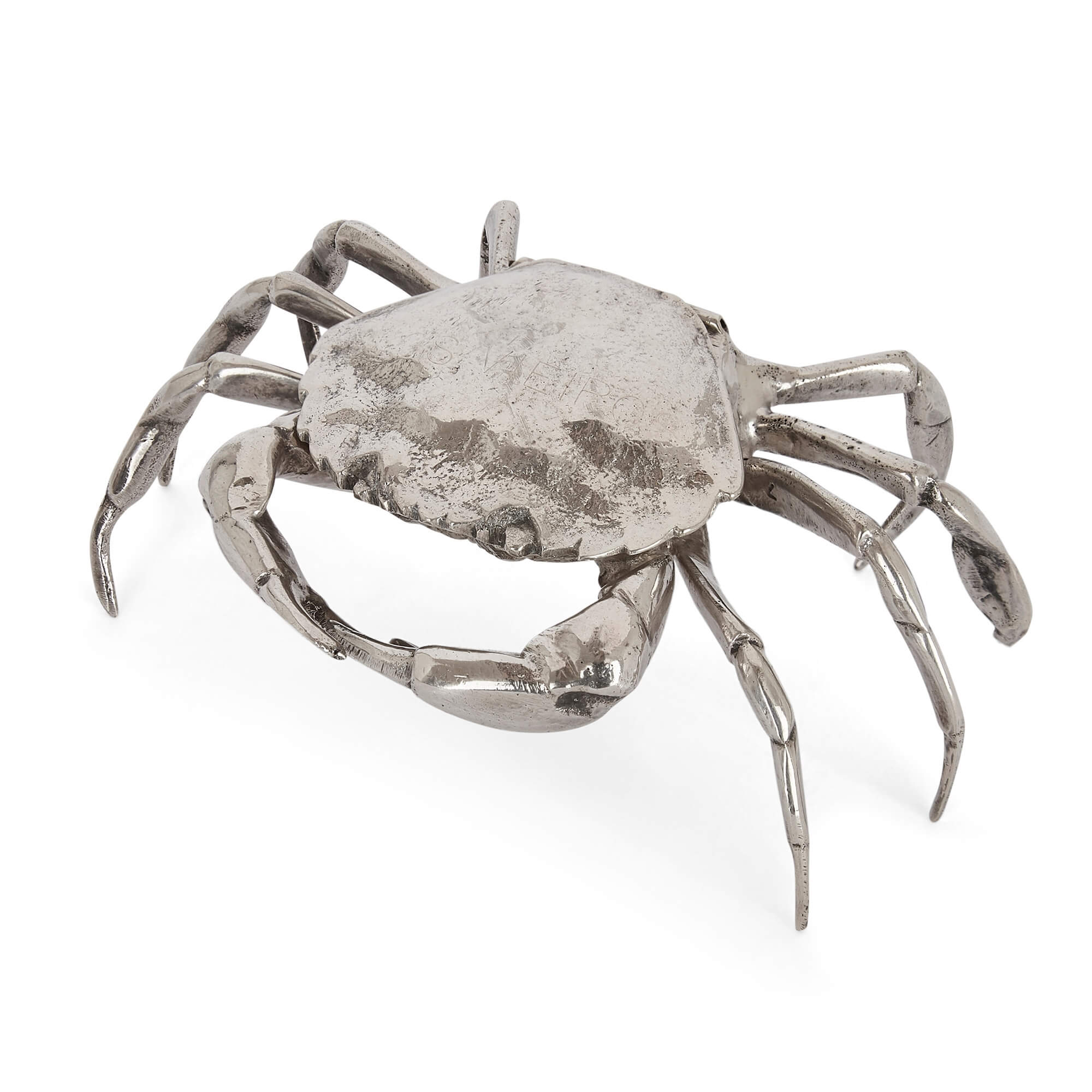 Set of four Spanish silver crab-form boxes | Mayfair Gallery