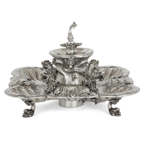 Italian sterling silver 20th century fountain centrepiece