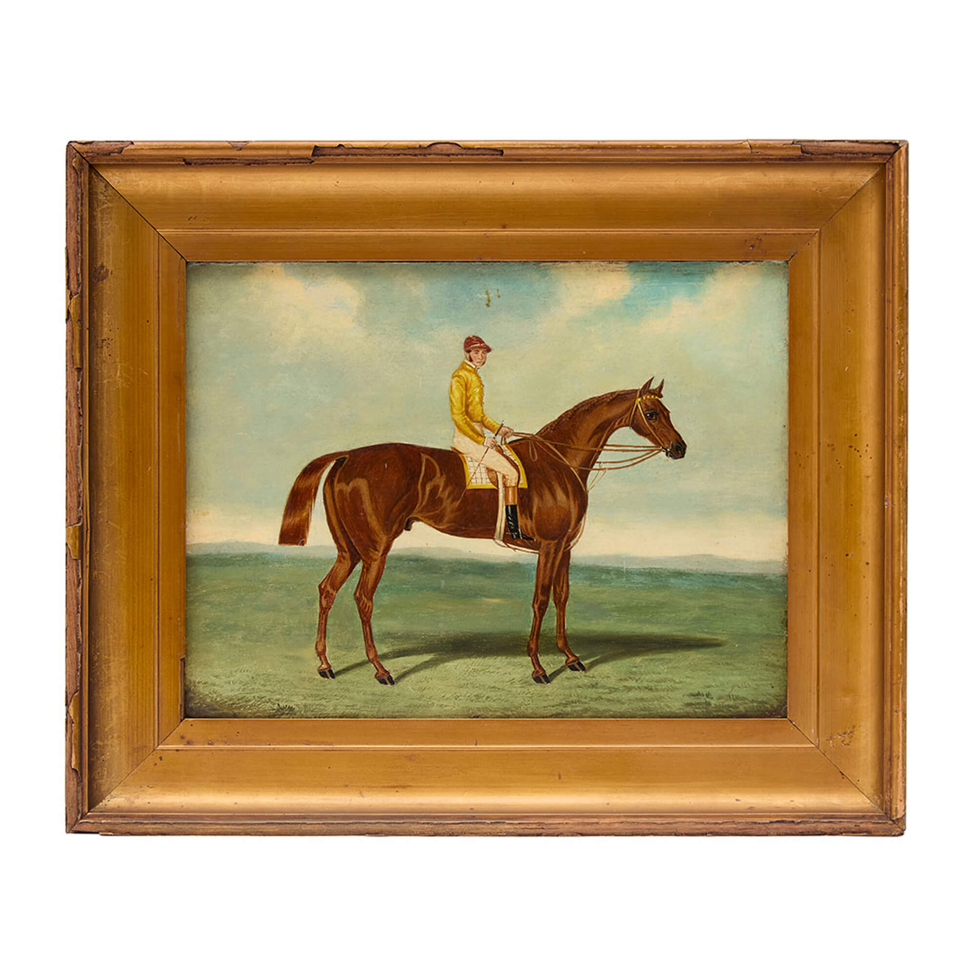 Tableau Le Jockey Signé, LEV SCHULTZ, 1897-1970, Huile