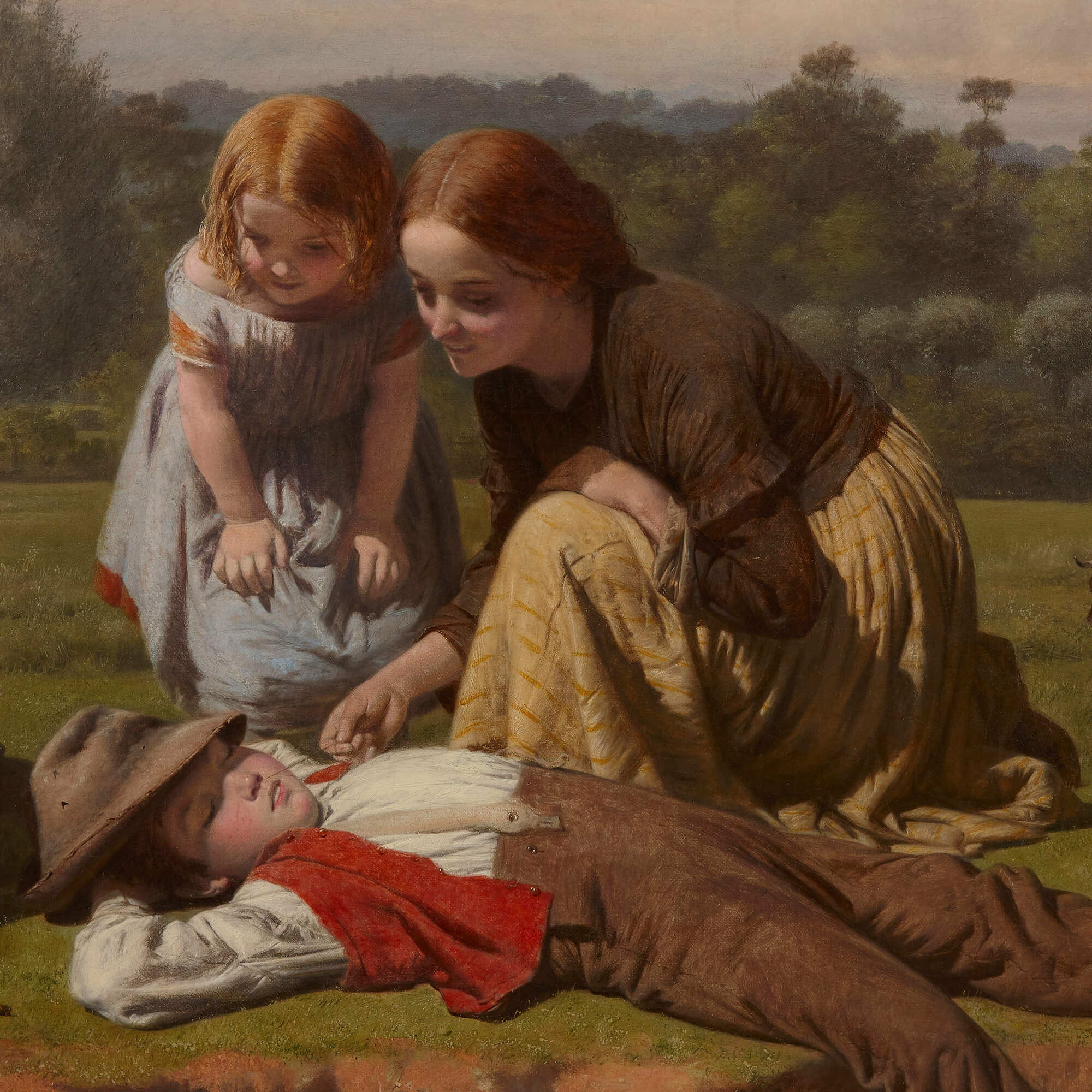 The Lazy One', Victorian oil painting by Banks | Mayfair Gallery
