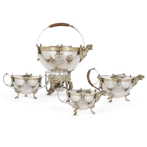 Rare silver tea and coffee set by Edward Charles Brown 