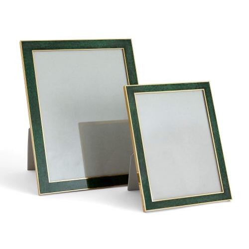 Two gilt-metal enamelled photograph frames by Puiforcat